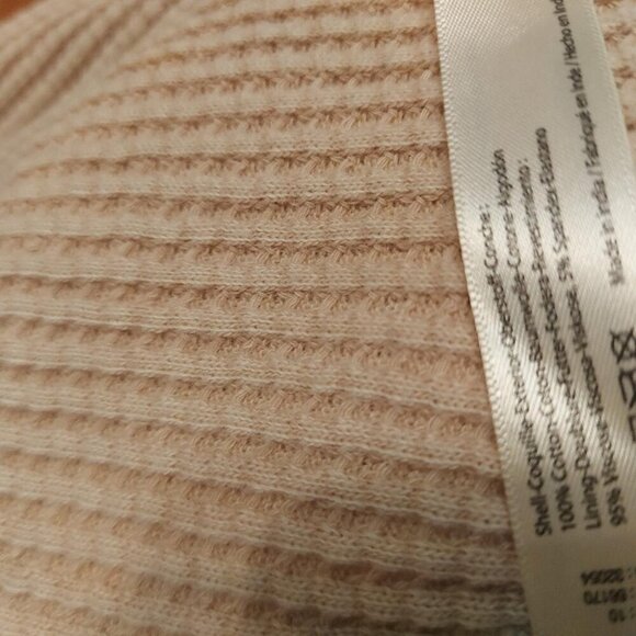 Free People Katya Mini Thermal Waffle Knit Ruched Dress Coastal Cowgirl - Picture 5 of 8